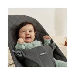 Baby Bjorn Bouncer Bliss Geweven Klassiek Quilt Zandgrijs><noscript><img width=