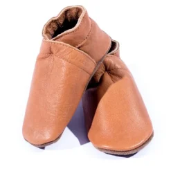 Baby Dutch Slofjes Effen Cognac 3-6 mnd><noscript><img width=