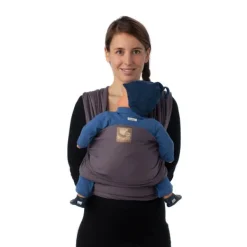 Babylonia Tricot-Slen Organic Black> Draagdoeken