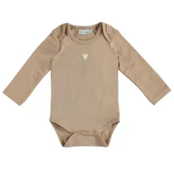 Babylook Heart Romper - Maat 50 - Warm Taupe><noscript><img width=