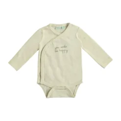 Babylook Overslag Romper - Mt.56 - Warm Taupe> Rompertjes