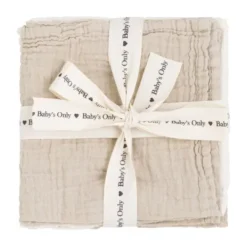 Baby's Only Tender Monddoekje - 3-Pack - 30x30cm - Beige / Linen> Monddoekjes / Spuugdoekjes
