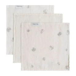 Baby's Only Tender Monddoekje - 3-Pack - 30x30cm - Beige / Linen><noscript><img width=