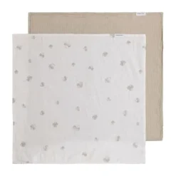 Baby's Only Tender Swaddle - 2-Pack - 115x115 cm - Beige / Linen><noscript><img width=