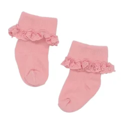 BD Collection Sokjes Kant - 3 Stuks - 0-6mnd - Multi Pink><noscript><img width=