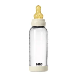 BIBS Fles - Medium Flow - 240 ml - Glas/Latex - Ivory><noscript><img width=
