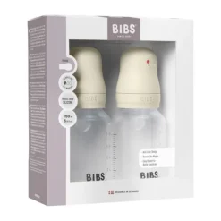BIBS Fles - Slow Flow - 2 Stuks - 150 ml - Silicone - Ivory> Flessen