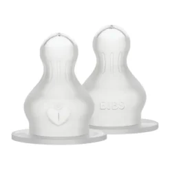 BIBS Flesspeen Rond - Medium Flow - 2 Pack - Silicone> Flessen