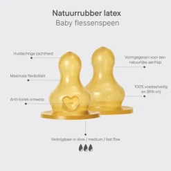 BIBS Flesspeen Rond - Slow Flow - 2 Pack - Latex> Flessen