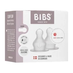 BIBS Flesspeen Rond - Slow Flow - 2 Pack - Silicone> Flessen