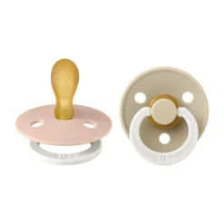 BIBS Fopspeen Latex Symmetric 0-6mnd Glow Blush / Vanilla (2-Pack)> Fopspenen 12+ Maanden|Fopspenen 6+ Maanden