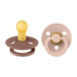 BIBS Fopspeen Round 0-6mnd Dark Oak/Ivory (2 stuks)><noscript><img width=