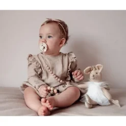 BIBS Fopspeen Round 0-6mnd Dark Oak/Ivory (2 stuks)><noscript><img width=