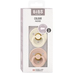 BIBS Fopspeen Round 0-6mnd Dark Oak/Ivory (2 stuks)><noscript><img width=