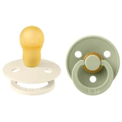 BIBS Fopspeen Round 0-6mnd Dark Oak/Ivory (2 stuks)><noscript><img width=