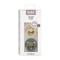 BIBS Fopspeen Round 0-6mnd Dark Oak/Ivory (2 stuks)><noscript><img width=