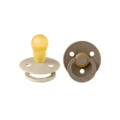 BIBS Fopspeen Round 0-6mnd Dark Oak/Ivory (2 stuks)><noscript><img width=