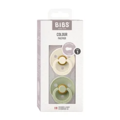 BIBS Fopspeen Round 0-6mnd Dark Oak/Ivory (2 stuks)><noscript><img width=