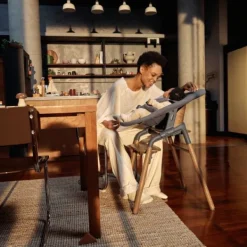 Bugaboo Giraffe Base Wood/Grey><noscript><img width=