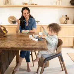 Bugaboo Giraffe Kinderstoel Compleet Bundel - Wood/Grey><noscript><img width=