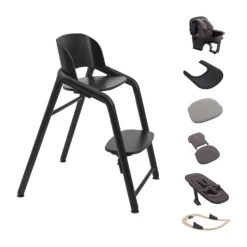 Bugaboo Giraffe Kinderstoel Ultimate Bundel – Wood/Grey> Houten Kinderstoelen