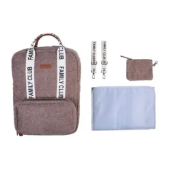 Childhome Family Club Verzorgingsrugzak - Signature - Teddy - Zacht Bruin><noscript><img width=