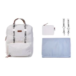 Childhome Family Club Verzorgingsrugzak - Signature - Teddy - Zacht Bruin><noscript><img width=