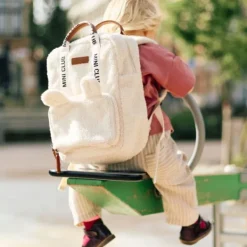 Childhome Mini Club Kinderrugzak - Signature - Teddy - Zacht Bruin><noscript><img width=