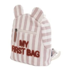 Childhome Rugzak My First Bag Strepen Electric Nude / Terracotta> Rugzakken