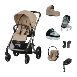 Cybex Balios 3-in-1 Kinderwagen Set XL - Almond Beige/Beige> Wandelwagens|Complete Kinderwagens