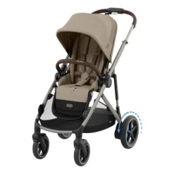 Cybex E-Gazelle S DUO kinderwagen 3-in-1 Almond Beige / Beige> Uitbreidbare Kinderwagens|Tweeling Kinderwagens