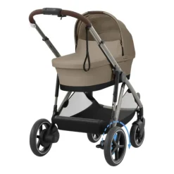 Cybex E-Gazelle S Kinderwagen 2-in-1  met reiswieg Almond Beige / Beige> Uitbreidbare Kinderwagens|Tweeling Kinderwagens