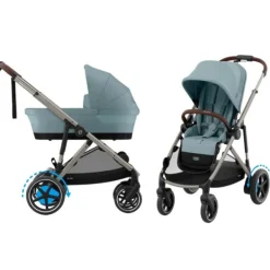 Cybex E-Gazelle S Kinderwagen 2-in-1  met reiswieg Almond Beige / Beige><noscript><img width=