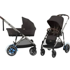 Cybex E-Gazelle S Kinderwagen 2-in-1  met reiswieg Almond Beige / Beige><noscript><img width=