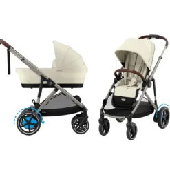Cybex E-Gazelle S Kinderwagen 2-in-1  met reiswieg Almond Beige / Beige><noscript><img width=