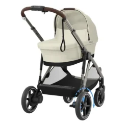 Cybex E-Gazelle S Kinderwagen 2-in-1  met reiswieg Almond Beige / Beige><noscript><img width=