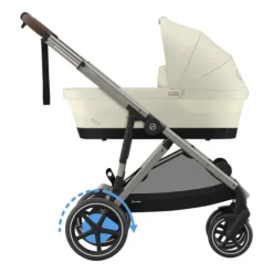 Cybex E-Gazelle S Kinderwagen 2-in-1  met reiswieg Almond Beige / Beige><noscript><img width=
