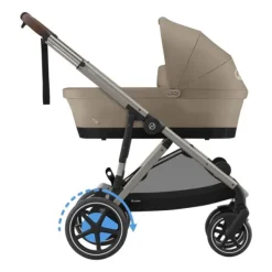 Cybex E-Gazelle S Twin-Kinderwagen Almond Beige / Beige> Uitbreidbare Kinderwagens|Wandelwagens