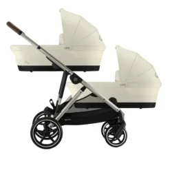 Cybex Tweelingwagen Gazelle S Seashell Beige - Light Beige> Tweeling Kinderwagens|Duo Kinderwagens