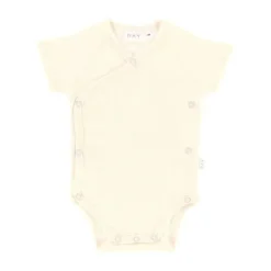 DAY Overslagromper Korte Mouw Rib - Mt. 74/80 - Cream> Rompertjes