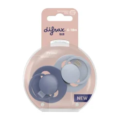 Difrax Dynamic Lovi Prime Fopspeen - 6-18mnd - 2st. - Baby Blue / Blue> Fopspenen 12+ Maanden|Fopspenen 6+ Maanden