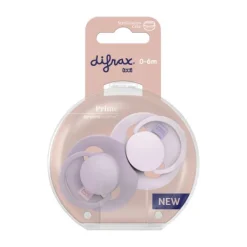 Difrax Fopspeen Dynamic Lovi Prime Lilac / Violet 0-6mnd 2st.> Fopspenen 0-6 Maanden