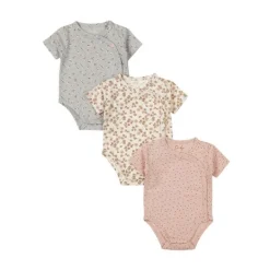 Dirkje Romper Korte Mouw Multi Colour Pink 3-Pack 44><noscript><img width=