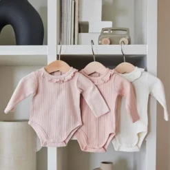 Dirkje Romper Lange Mouw Multi Colour Pink 3-Pack 50/56><noscript><img width=