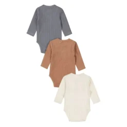 Dirkje Romper Lange Mouw Multi Colour Blue 3-Pack 50/56><noscript><img width=