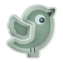 Done By Deer Silicone Stick&Stay Snack Bord Birdee Green> Bordjes