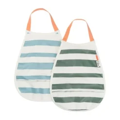 Done By Deer Slab Pull-Over Stripes Blue/Green 2-Pack> Slabben