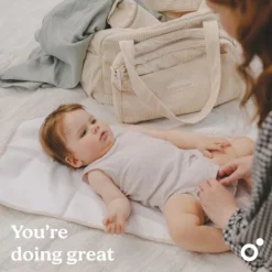 Doomoo Fluffy Verzorgingstas - Corduroy - Sand> Accessoires Tassen