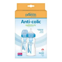 Dr. Brown's Fles Brede Hals Options+ Blauw 270ml 2-Pack> Flessen