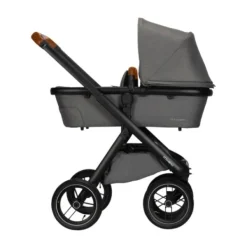 Dubatti One E5 Kinderwagen 2-in-1 Grey Frame Black/Cognac> Wandelwagens|Complete Kinderwagens